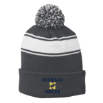 Striped Pom Beanie