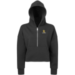 Women’s Cropped 1/2 Zip Hooded Sweatshirt