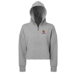 Women’s Cropped 1/2 Zip Hooded Sweatshirt