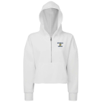 Women’s Cropped 1/2 Zip Hooded Sweatshirt