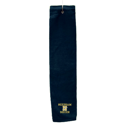 Navy Deluxe Golf Towel with Hook