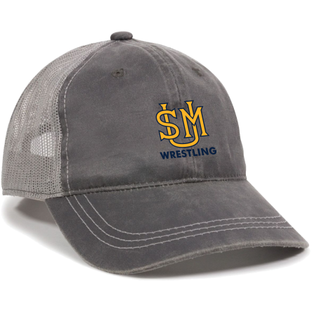Charcoal/Grey Weathered Trucker Cap