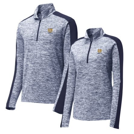 Electric Heather Colorblock 1/4 Zip Pullover