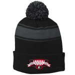 Striped Pom Beanie