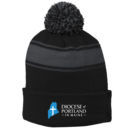 Striped Pom Beanie