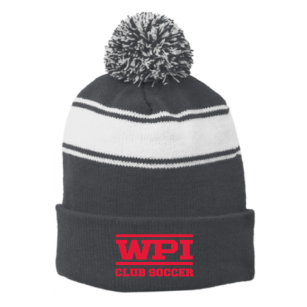 Striped Pom Beanie