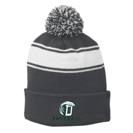 Striped Pom Beanie