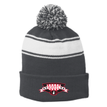 Striped Pom Beanie