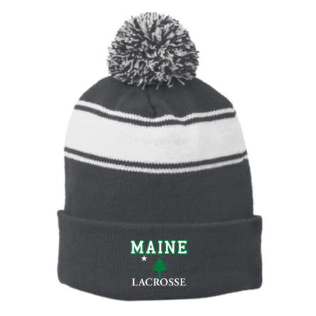 Striped Pom Beanie