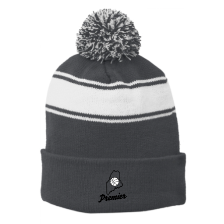 Striped Pom Beanie