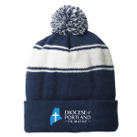 Striped Pom Beanie