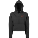 Women’s Cropped 1/2 Zip Hooded Sweatshirt