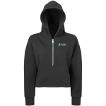 Women’s Cropped 1/2 Zip Hooded Sweatshirt