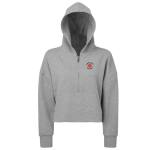 Women’s Cropped 1/2 Zip Hooded Sweatshirt