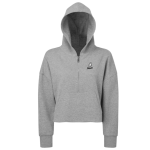Women’s Cropped 1/2 Zip Hooded Sweatshirt