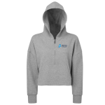 Women’s Cropped 1/2 Zip Hooded Sweatshirt