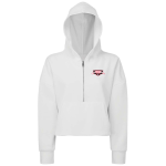Women’s Cropped 1/2 Zip Hooded Sweatshirt