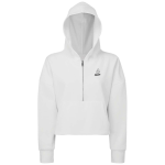 Women’s Cropped 1/2 Zip Hooded Sweatshirt