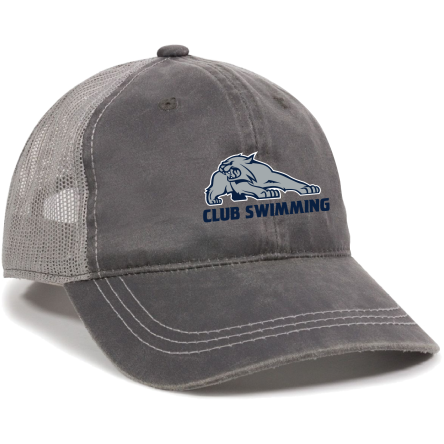 Charcoal/Grey Weathered Trucker Cap