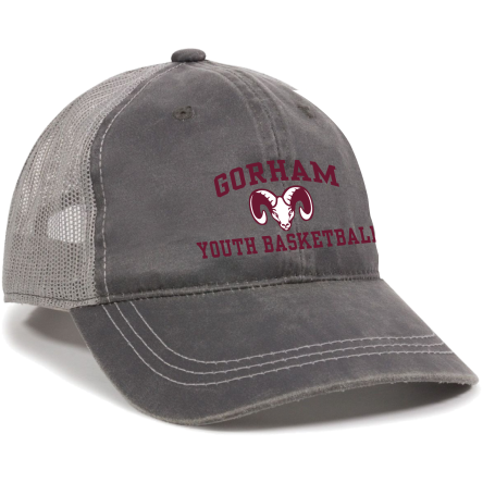 Charcoal/Grey Weathered Trucker Cap