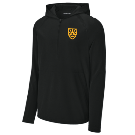 Classic 1/2 Zip Long Sleeve Hooded Jacket