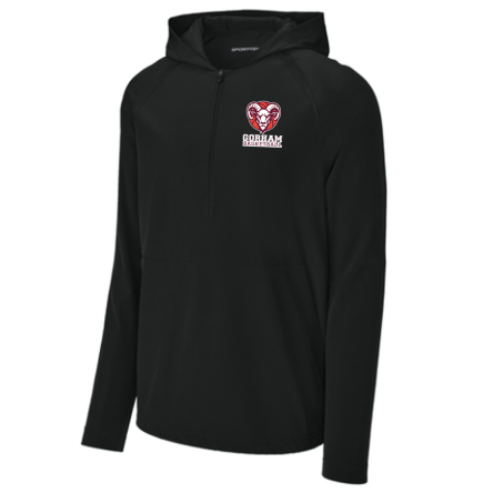Classic 1/2 Zip Long Sleeve Hooded Jacket