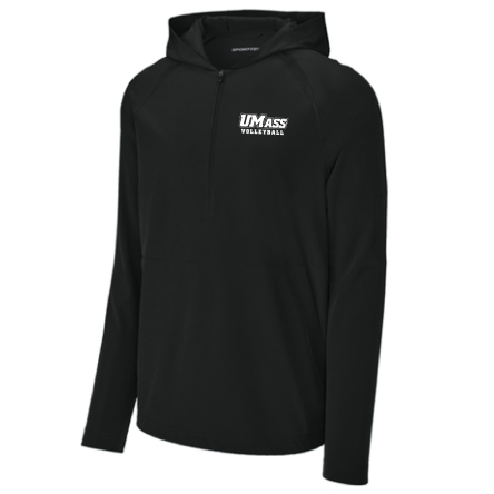 Classic 1/2 Zip Long Sleeve Hooded Jacket