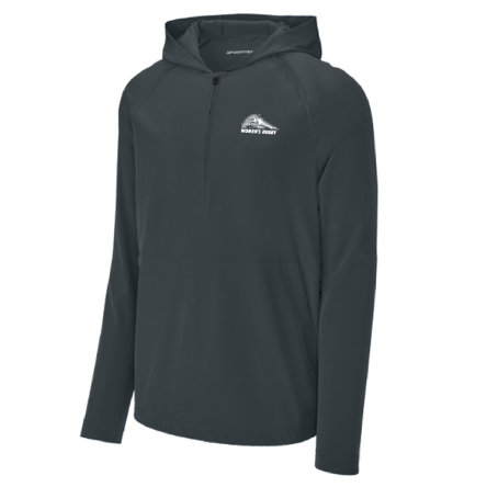 Classic 1/2 Zip Long Sleeve Hooded Jacket