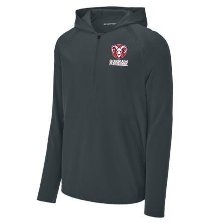 Classic 1/2 Zip Long Sleeve Hooded Jacket