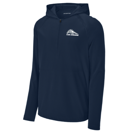 Classic 1/2 Zip Long Sleeve Hooded Jacket