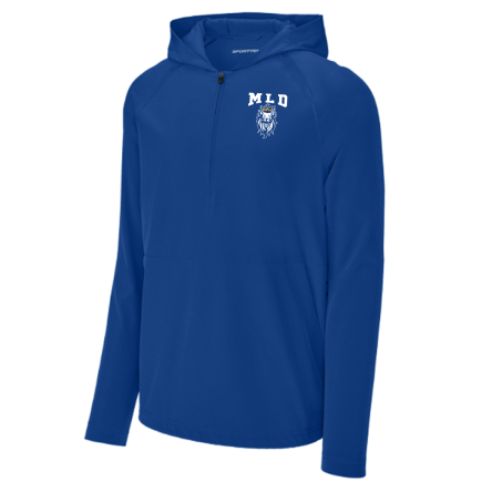 Classic 1/2 Zip Long Sleeve Hooded Jacket