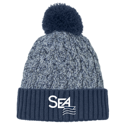 New Era Marled Knit Pom Beanie