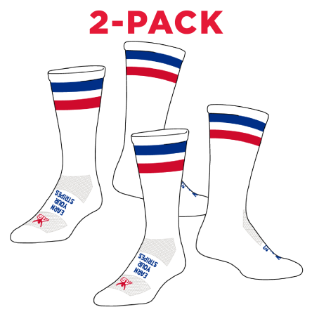 Atlantic Sportswear "Earn Your Stripes" Crew Socks