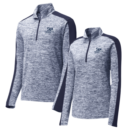 Electric Heather Colorblock 1/4 Zip Pullover