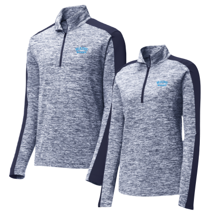 Electric Heather Colorblock 1/4 Zip Pullover