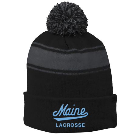 Striped Pom Beanie