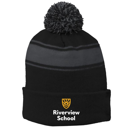 Striped Pom Beanie