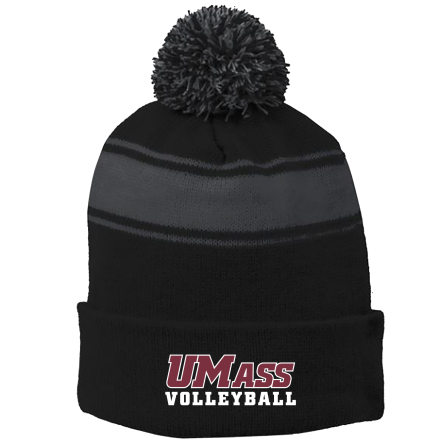 Striped Pom Beanie