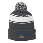 Striped Pom Beanie