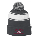 Striped Pom Beanie