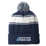 Striped Pom Beanie
