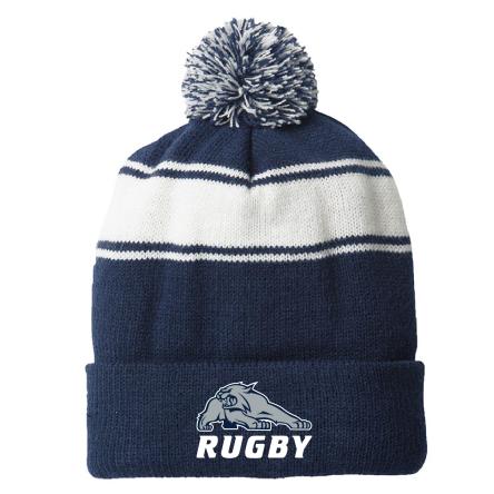 Striped Pom Beanie