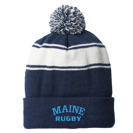 Striped Pom Beanie