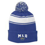 Striped Pom Beanie