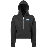 Women’s Cropped 1/2 Zip Hooded Sweatshirt