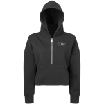 Women’s Cropped 1/2 Zip Hooded Sweatshirt
