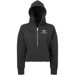 Women’s Cropped 1/2 Zip Hooded Sweatshirt