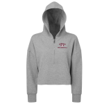 Women’s Cropped 1/2 Zip Hooded Sweatshirt