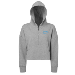 Women’s Cropped 1/2 Zip Hooded Sweatshirt