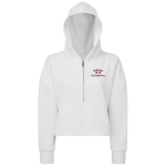 Women’s Cropped 1/2 Zip Hooded Sweatshirt
